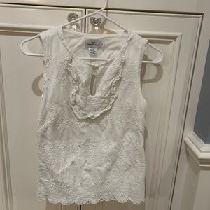 Vineyard Vines White Sleeveless Blouse